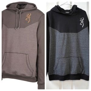 ⭐️ Browning Cohos Sweatshirt Hoodie Black Gray Size XL